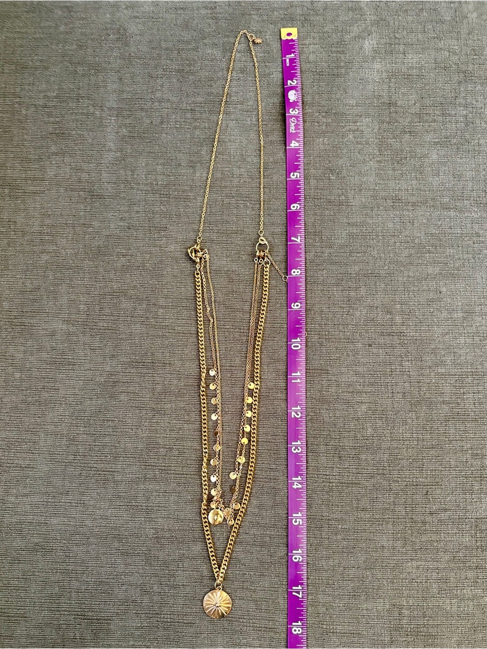 Uncommon James- Layered Gold-Tone Pendant Necklace Set - Women Jewelry - Picture 3 of 4